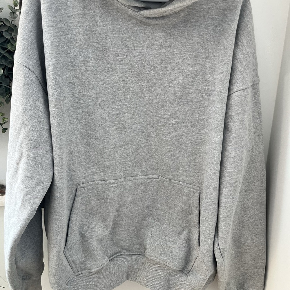 HOURS Hoodie Sweatshirt Mens XL Gray Pullover Fleece Heavyweight Hooded - Picture 2 of 5